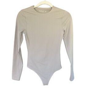 ABERCROMBIE & FITCH Soft Collection Bodysuit in Taupe